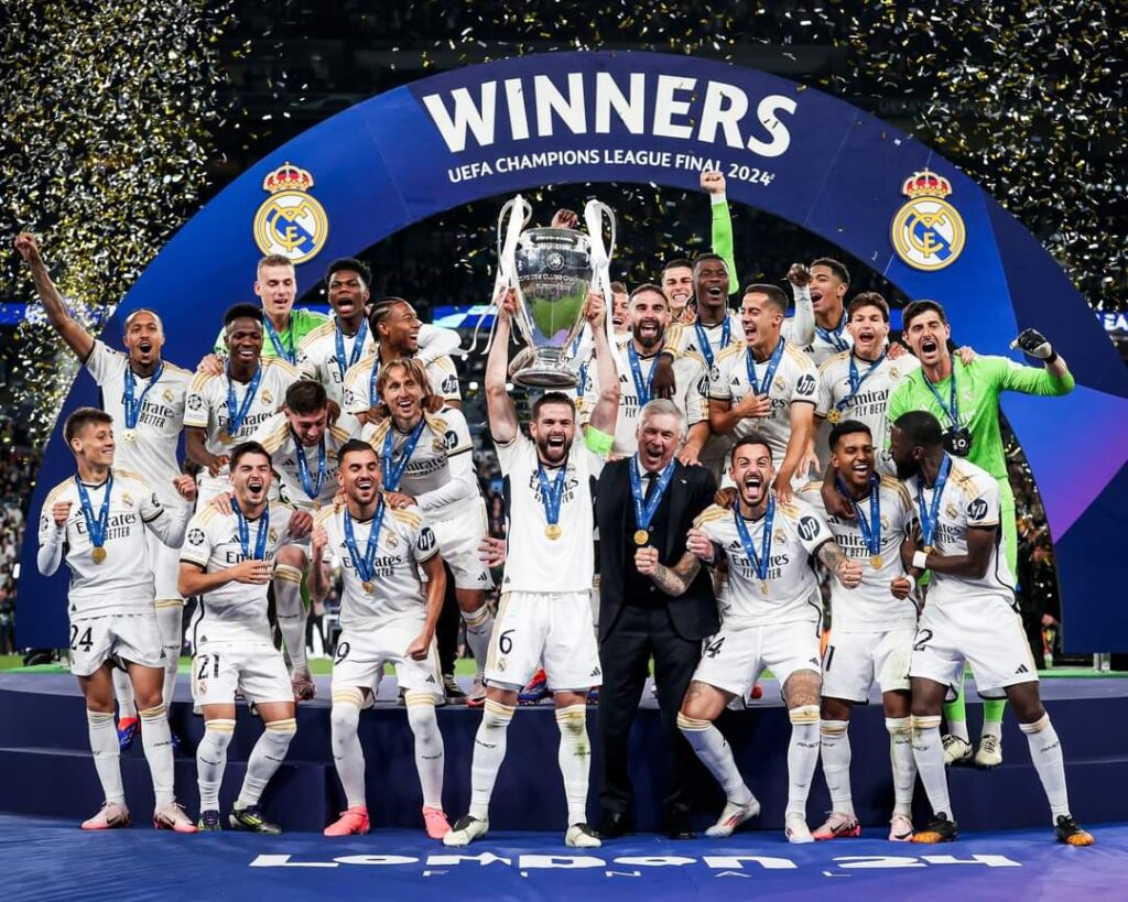 Real Madrid touch UEFA Champions League glory for 15th time