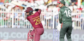 West Indies revived their ICC World T20 campaign registering a narrow 3 run victory over Bangladesh in Super 12,Group 1 in Sharjah on Friday.